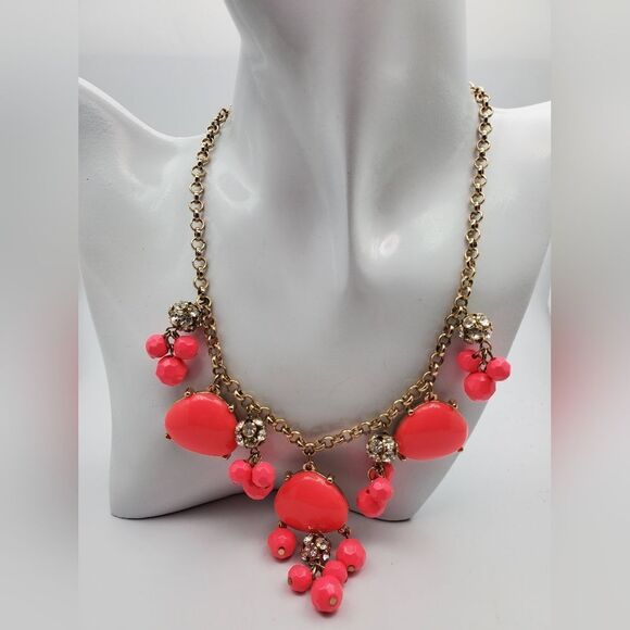 Compelling hot pink barbie core bushel necklace N1705